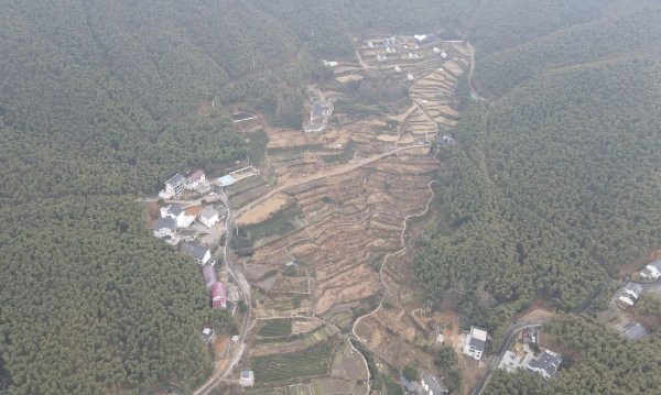 安吉树景坞梯田展现百年农耕文明壮观景象 树景坞梯田